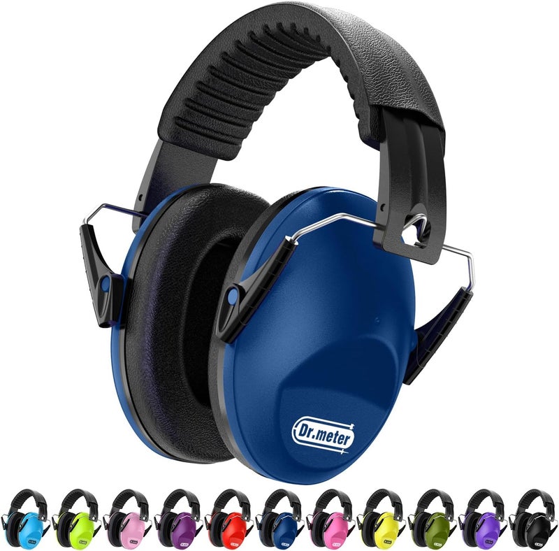 Dr.Meter Ear Muffs for Noise Reduction: SNR27.4 Noise Cancelling Headphones for Kids with Adjustable Headband, Hearing Protection Earmuffs for Monster Truck, Fireworks and Kids Autism, Dark Blue - Image 1
